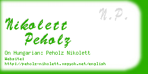 nikolett peholz business card